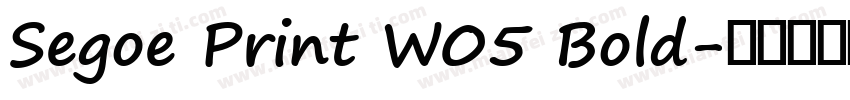 Segoe Print W05 Bold字体转换